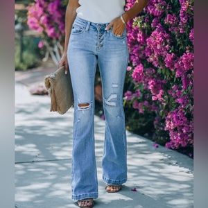 KanCan flared button fly jeans BNWT women’s size 26/5